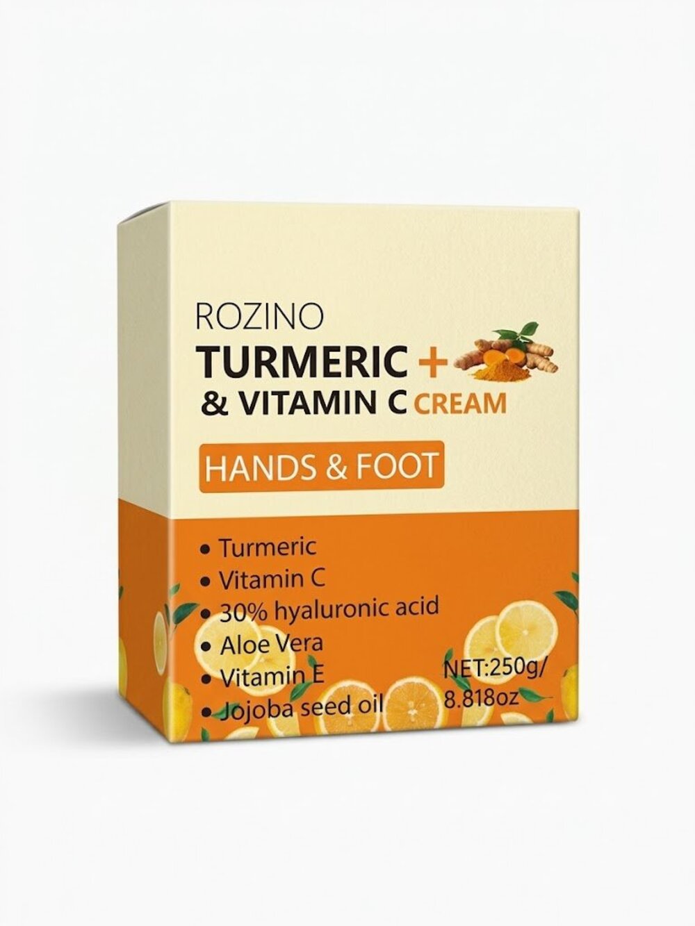 Hands Foot Cream Tumeric Vitamin C Rozino